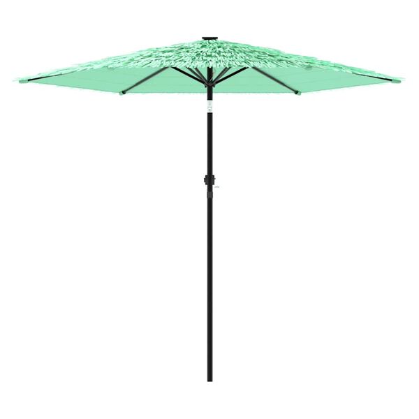 vidaXL Guarda-sol de jardim com poste de a&ccedil;o 268x268x226 cm verde