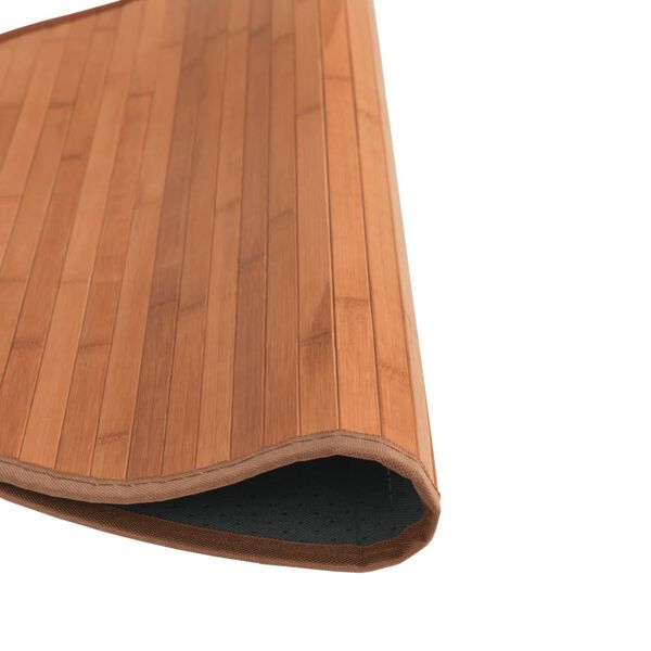 vidaXL Tapete redondo 100 cm bambu castanho