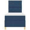 vidaXL Cama Box Spring LED com colch&atilde;o Azul 80 x 200 cm tecido