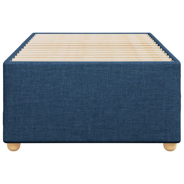 vidaXL Estrutura de cama sem colch&atilde;o 90x200 cm tecido azul