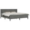 vidaXL Estrutura de cama com colch&atilde;o Cinzento-Escuro 200 x 200 cm