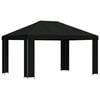 vidaXL Gazebo 4 &times; 3 m Preto Poli&eacute;ster e A&ccedil;o 190 gsm