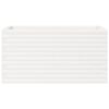 vidaXL Vaso/floreira de jardim 90x40x45,5 cm pinho maciço branco