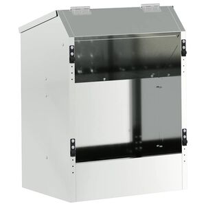 vidaXL Comedouro para Coelhos Prateado 64.5 x 25.5 x 45.5 cm