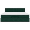 vidaXL Estrutura de cama otomana com colch&atilde;o 160x200 cm verde escuro