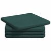 vidaXL Almofadas de Assento 4 pcs Verde Escuro 40 x 40 x 3 cm tecido