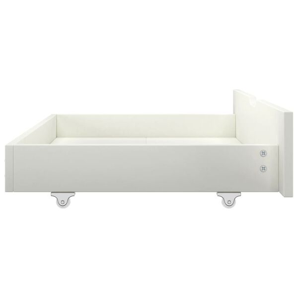vidaXL Gavetas de cama 2 pcs madeira de pinho maci&ccedil;a branco