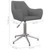 vidaXL Cadeira de jantar girat&oacute;ria tecido cinzento-claro