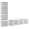 vidaXL M&oacute;veis de TV 2 pcs 142,5x35x36,5 cm contraplacado branco