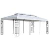 vidaXL Tecido para gazebo Branco 300 x 600 cm Poli&eacute;ster