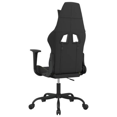 vidaXL Cadeira de gaming tecido preto e verde-claro