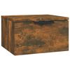 vidaXL Mesa de cabeceira de parede 34x30x20 cm cor carvalho fumado