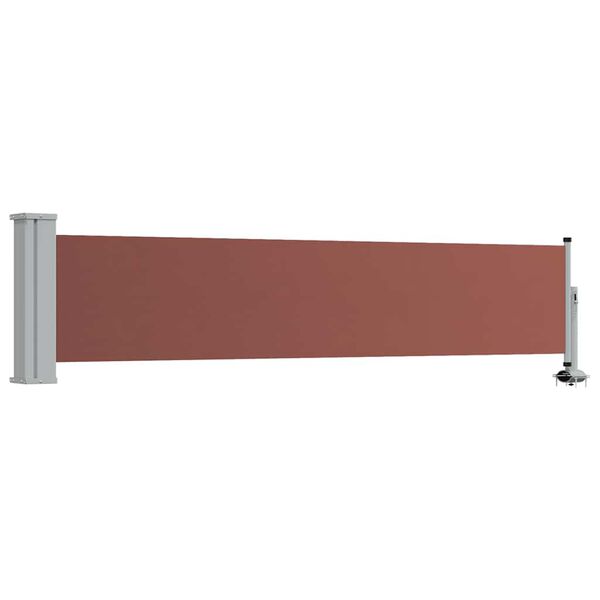 vidaXL Toldo lateral retr&aacute;til para p&aacute;tio 60x300 cm castanho