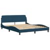 vidaXL Cama com colch&atilde;o Hanko 160x200 cm veludo azul