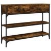 vidaXL Mesa consola 100x25x75 cm derivados de madeira carvalho fumado