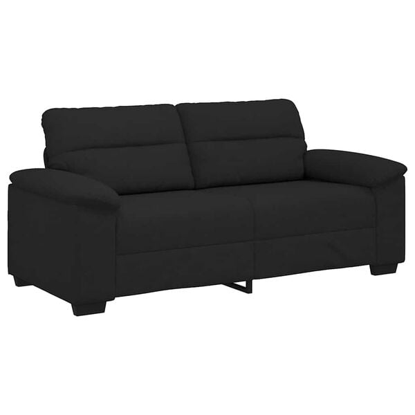 vidaXL Sof&aacute; de 2 lugares tecido 180x81x84 cm preto