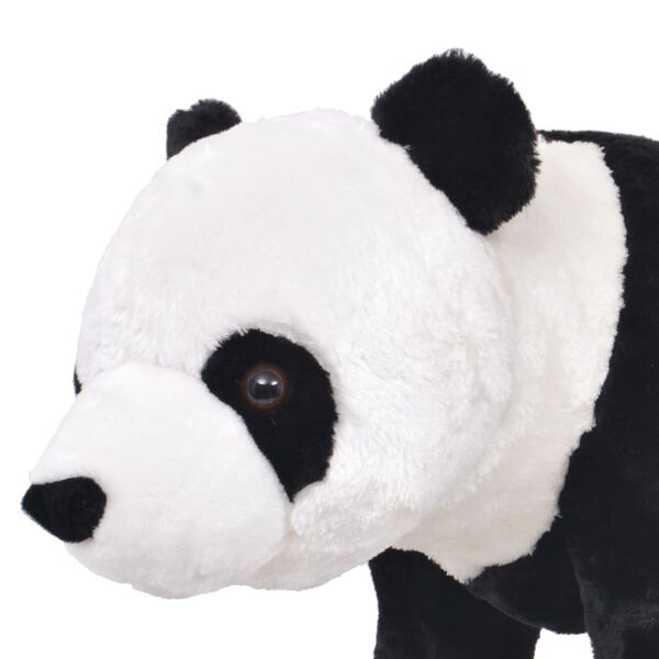 vidaXL Brinquedo de montar panda peluche preto e branco XXL