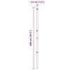 vidaXL Poste de Cerca Outros 52 pcs Cinzeto 3,2 x 3,2 x 200 cm Aço
