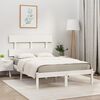 vidaXL Estrutura cama pequena casal 120x190 cm pinho maci&ccedil;o branco