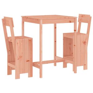 vidaXL 3 pcs conjunto de bar para jardim madeira de douglas maciça