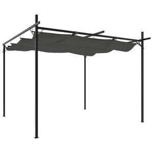 vidaXL P&eacute;rgola com toldo retr&aacute;til 295x292x230 cm cor antracite