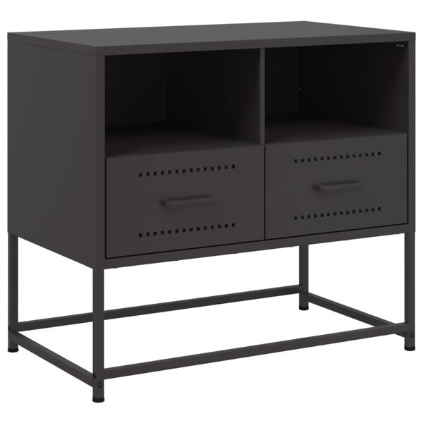 vidaXL Móvel de TV 68x39x60,5 cm aço preto