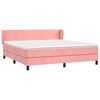 vidaXL Cama com molas/colch&atilde;o 180x200 cm veludo rosa