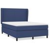 vidaXL Cama com molas/colch&atilde;o 140x200 cm tecido azul