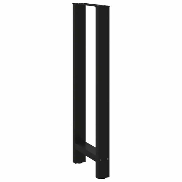 vidaXL P&eacute;s para mesa de bar pretos 2 pe&ccedil;as 50x(110-111) cm a&ccedil;o