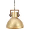 vidaXL Candeeiro suspenso industrial redondo 25 W 40 cm E27 bronze