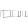 vidaXL Jaula para c&atilde;o com portas 6x2x1,5 m a&ccedil;o galvanizado cinzento
