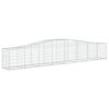 vidaXL Cestos gabi&atilde;o arqueados 5 pcs 400x50x60/80 cm ferro galvanizado