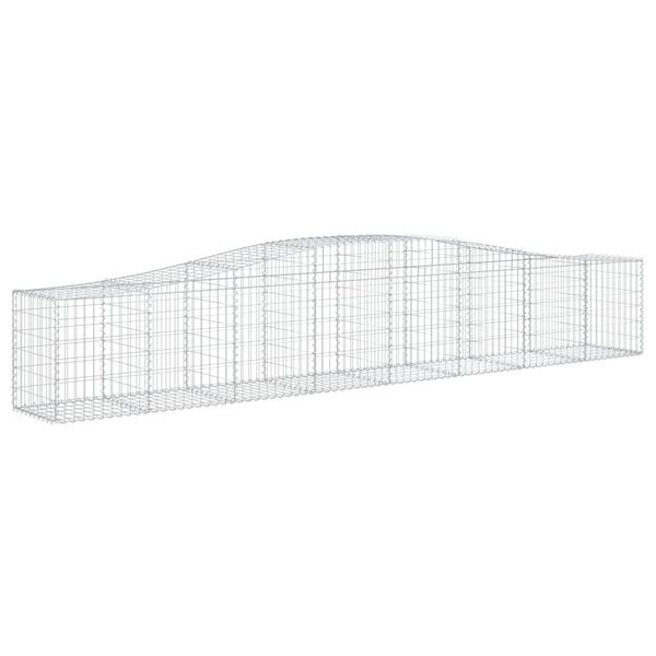 vidaXL Cestos gabi&atilde;o arqueados 5 pcs 400x50x60/80 cm ferro galvanizado
