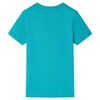 T-shirt infantil com mangas curtas menta-escuro 140