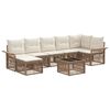 vidaXL Conjunto de Sof&aacute; de Jardim 8 pcs Bege vime PE