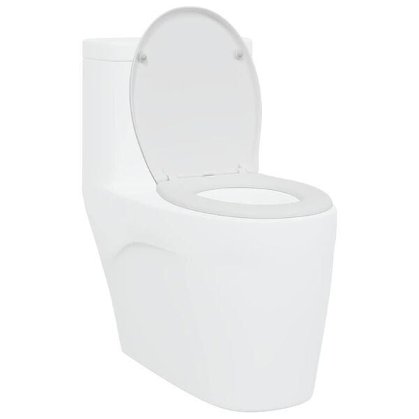 vidaXL Assento de Vaso Sanit&aacute;rio Branco 44,8 x 37,3 x 4,2 cm Duroplast