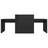 vidaXL Conjunto mesas centro 100x48x40 cm contraplacado preto brilhante