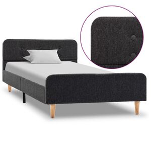 vidaXL Estrutura de cama 90x200 cm serapilheira cinzento-escuro