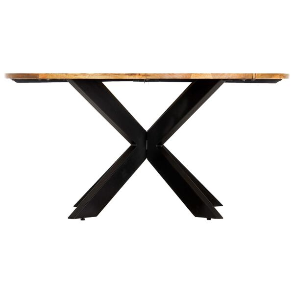 vidaXL Mesa de jantar redonda 150x76 cm madeira de mangueira maciça