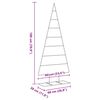vidaXL &Aacute;rvore de Natal para decora&ccedil;&atilde;o 180 cm metal preto