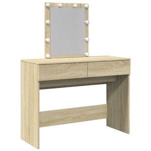 vidaXL Toucador com LEDs 100x40x130 cm carvalho sonoma