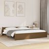 vidaXL Estrutura de cama super king 180x200 cm madeira castanho-mel
