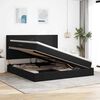vidaXL Cama com arruma&ccedil;&atilde;o e LED com colch&atilde;o Preto 200 x 200 cm Veludo