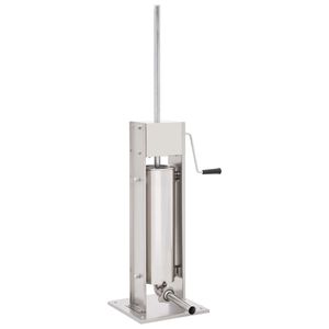 vidaXL M&aacute;quina de enchidos manual 7 L a&ccedil;o inoxid&aacute;vel prateado