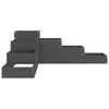 vidaXL Floreira com 4 n&iacute;veis 106x104,5x36 cm pinho maci&ccedil;o cinza