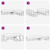 vidaXL Conjunto de Sof&aacute;s para Exterior 9 pcs Natural e Creme