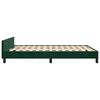 vidaXL Estrutura de cama sem colch&atilde;o 140x190 cm veludo verde-escuro