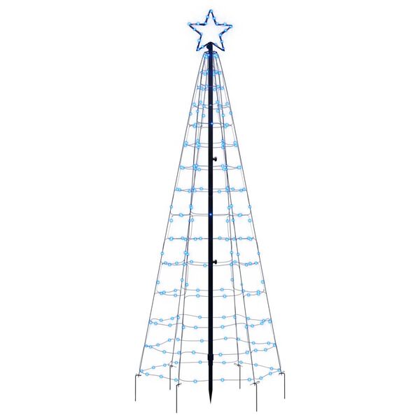 vidaXL &Aacute;rvore de Natal LED com Spikes 220 LEDs Azul 180 cm