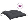 vidaXL Almofad&otilde;es de cadeira 2 pcs 40x40x7 cm tecido oxford antracite