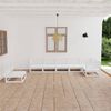 vidaXL 7 pcs conjunto lounge de jardim pinho maci&ccedil;o branco